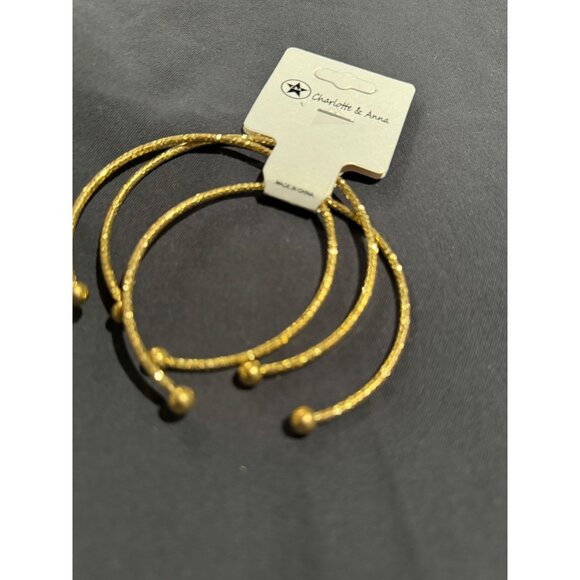 Charlotte & Anna Bundle Of 3 Bracelets Gold Tone NWT - Picture 2 of 5